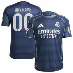 Real Madrid 2025/26 Away Custom Jersey Blue - Adidas outlet