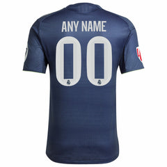 Real Madrid 2025/26 Away Custom Jersey Blue - Adidas outlet