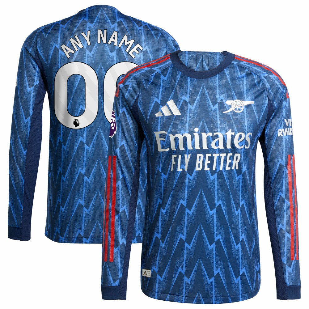 Arsenal 2025/26 Away Long Sleeve Custom Jersey Blue - Adidas outlet