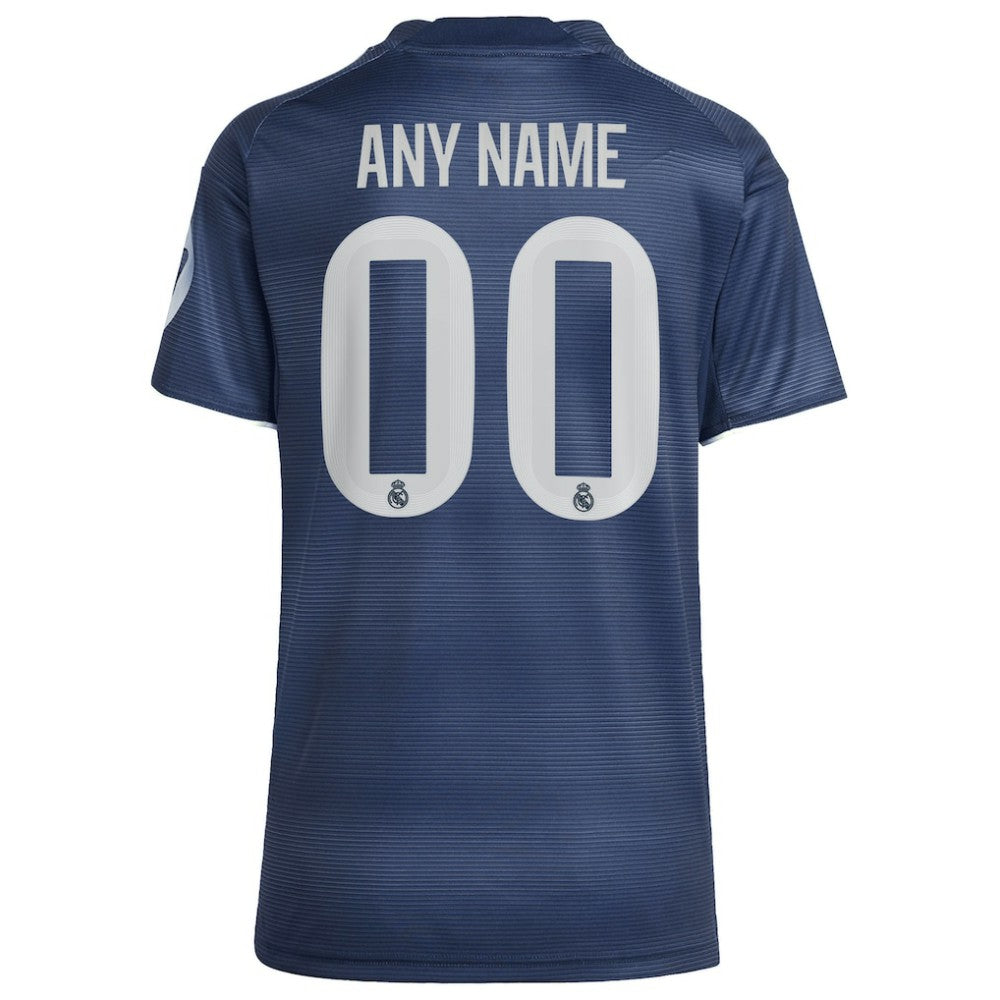 Real Madrid Women's 2025/26 Away Replica Custom Jersey Blue - Adidas outlet