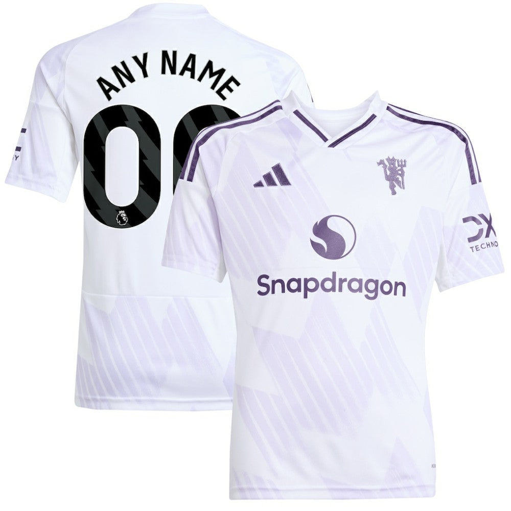 Manchester United Youth 2025/26 Away Replica Custom Jersey White - Adidas sale