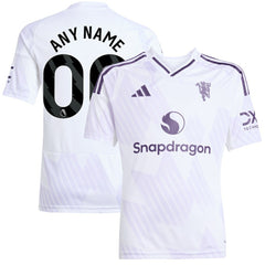 Manchester United Youth 2025/26 Away Replica Custom Jersey White - Adidas sale