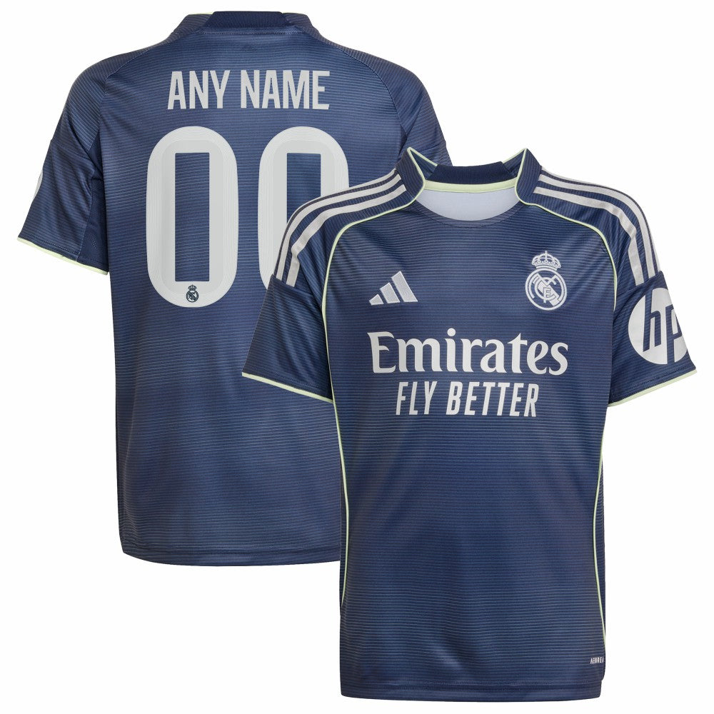 Real Madrid Youth 2025/26 Away Replica Custom Jersey Blue - Adidas Discount
