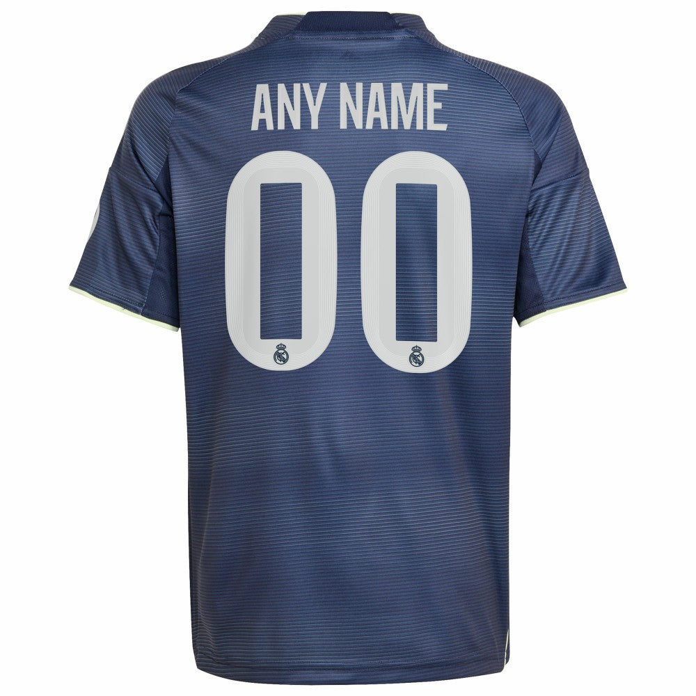 Real Madrid Youth 2025/26 Away Replica Custom Jersey Blue - Adidas Discount