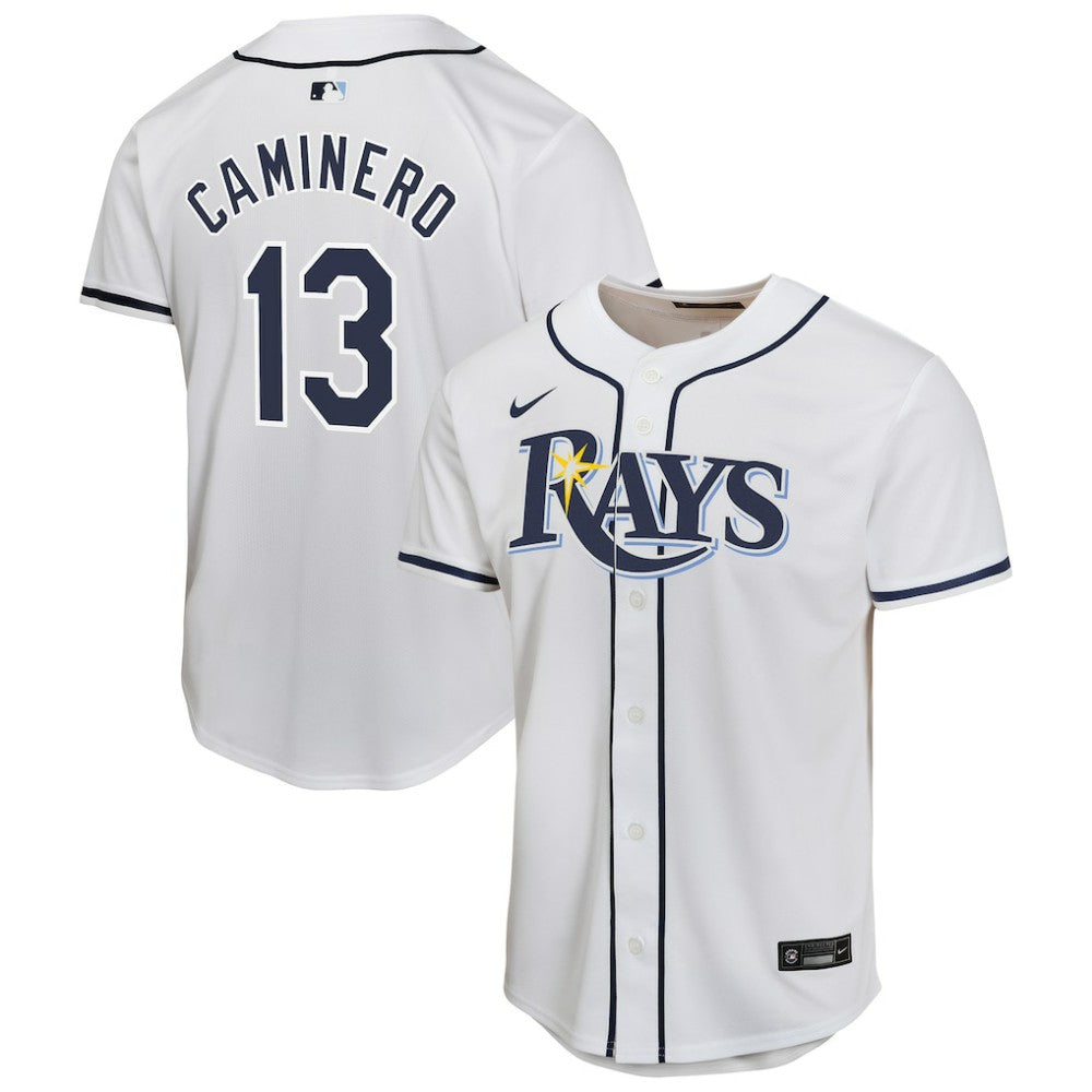 Junior Caminero Tampa Bay Rays Nike Youth Home Player Game Jersey - White - Nike Online