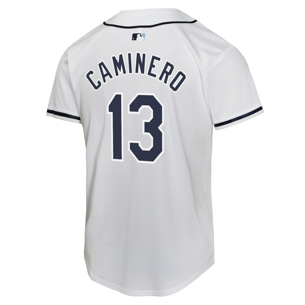 Junior Caminero Tampa Bay Rays Nike Youth Home Player Game Jersey - White - Nike Online