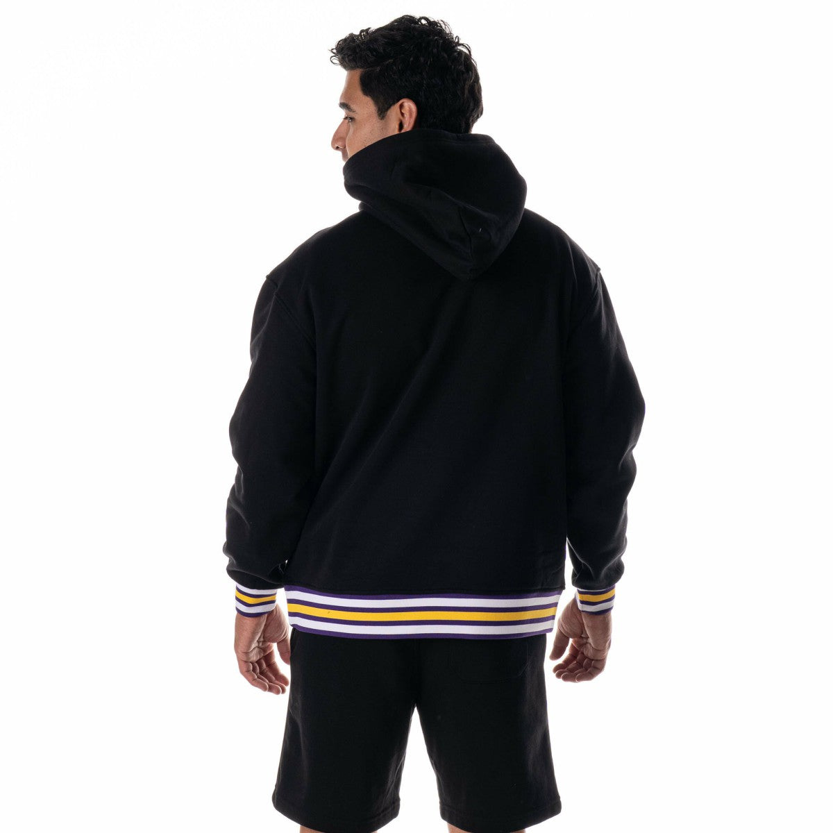 Los Angeles Lakers The Wild Collective Unisex Custom Rib Tonal Premium Hoodie Black