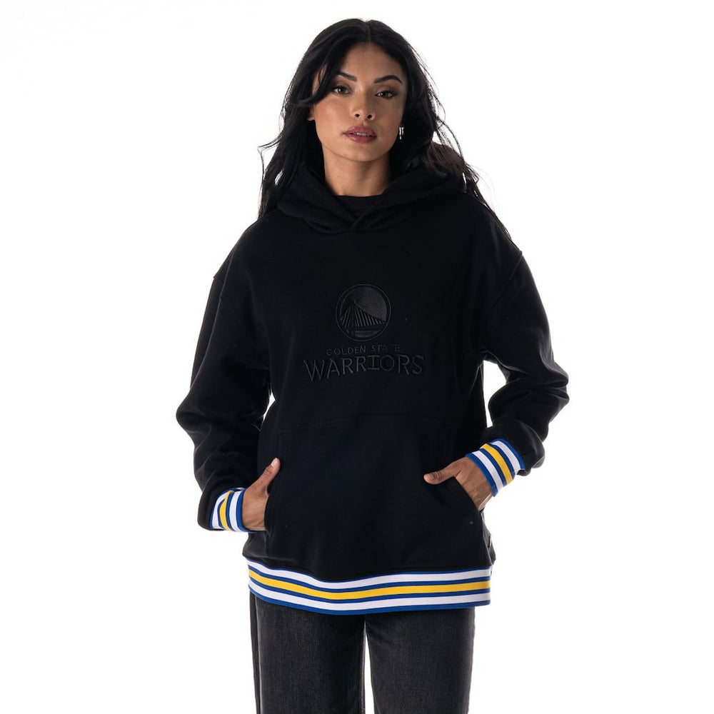 Golden State Warriors The Wild Collective Unisex Custom Rib Tonal Premium Hoodie Black