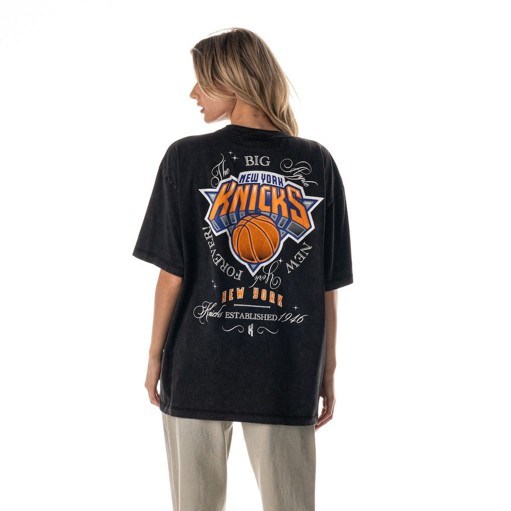 New York Knicks The Wild Collective Unisex Oversized Streetwear T-Shirt Black
