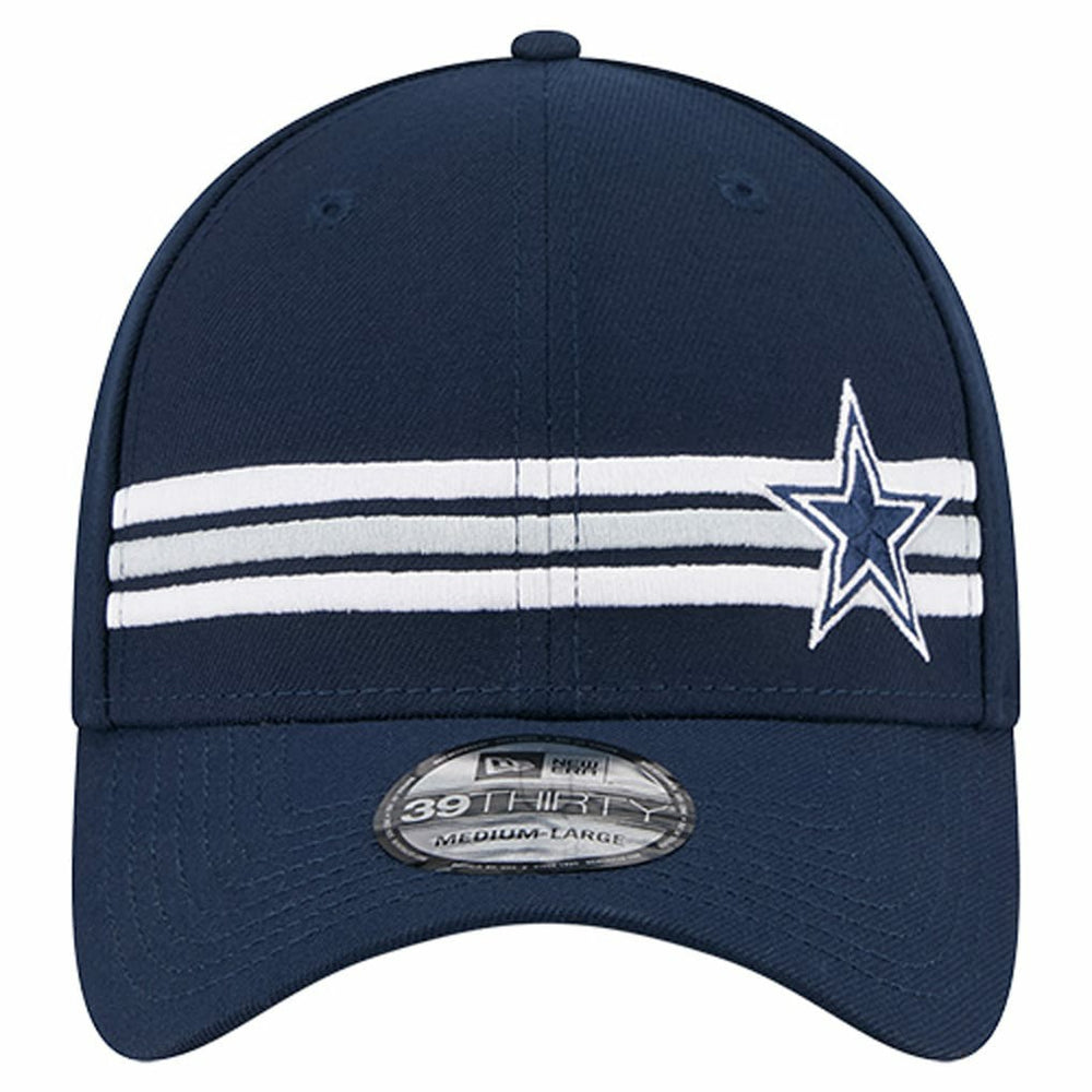 Dallas Cowboys New Era Stripes 39THIRTY Flex Hat Navy
