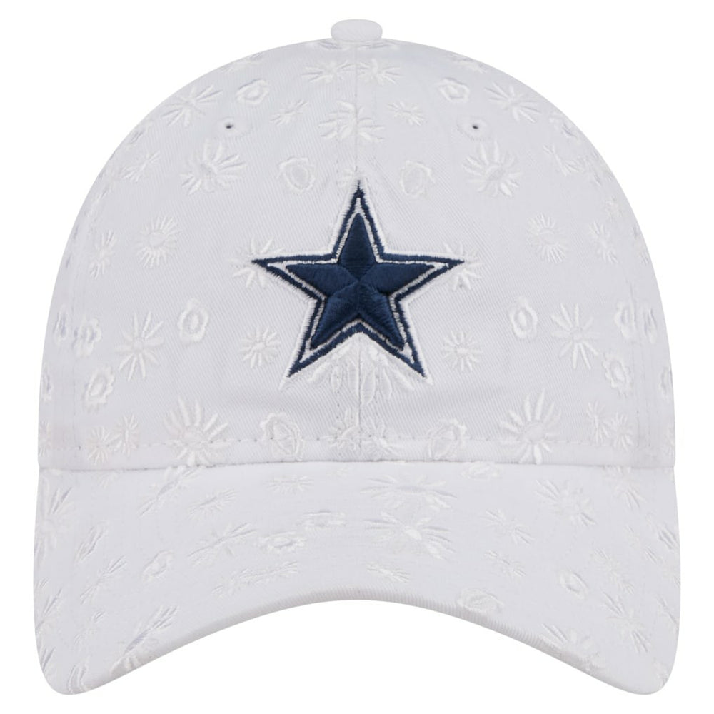 Dallas Cowboys New Era Women's Floral 9TWENTY Adjustable Hat White