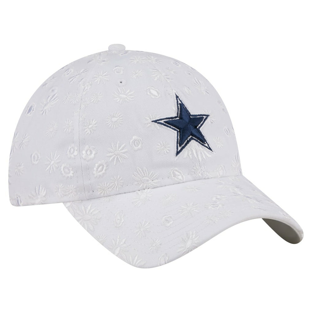 Dallas Cowboys New Era Women's Floral 9TWENTY Adjustable Hat White