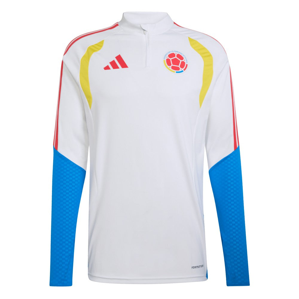 Colombia National Team FIFA x World Cup 2026 Tiro Quarter-Zip Training Top White - Adidas cheap