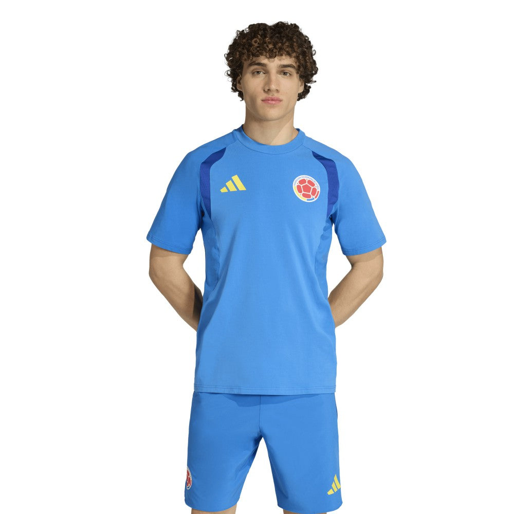 Colombia National Team FIFA x World Cup Tiro Travel T-Shirt Blue - Adidas