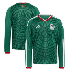 Mexico National Team Youth FIFA x World Cup 2026 Home Replica Long-Sleeve Jersey Green - Adidas for sale