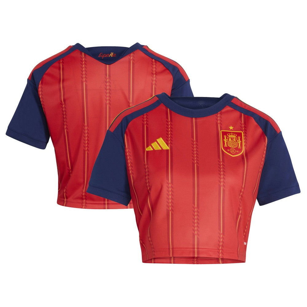 Spain National Team Women's FIFA x World Cup 2026 Home Cropped Replica Jersey Red - Adidas