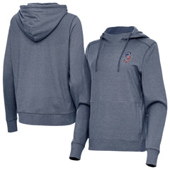 Seattle Mariners Antigua Women's Justice Stars and Stripes Team Logo Pullover Hoodie - Heather Navy - MLB Online