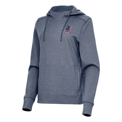 Detroit Tigers Antigua Women's Justice Stars and Stripes Team Logo Pullover Hoodie - Heather Navy - MLB Discount