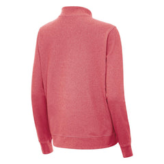 Pittsburgh Pirates Antigua Women's Crush Stars and Stripes Team Logo Quarter-Zip Pullover Top - Heather Red - MLB on Sale