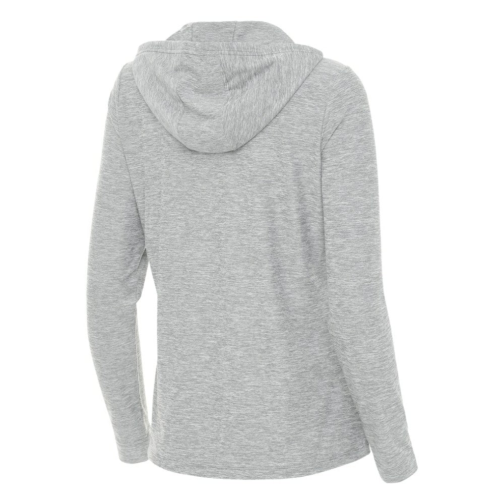 Seattle Mariners Antigua Women's Daybreak Quarter-Zip Hoodie - Heather Gray - MLB Discount