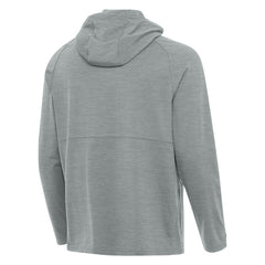 New York Mets Antigua Spikes Stars and Stripes Team Logo Quarter-Zip Pullover Hoodie - Heather Gray - MLB on Sale
