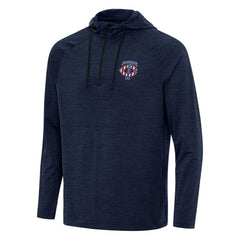 Minnesota Twins Antigua Spikes Stars and Stripes Team Logo Quarter-Zip Pullover Hoodie - Heather Navy - MLB on Sale