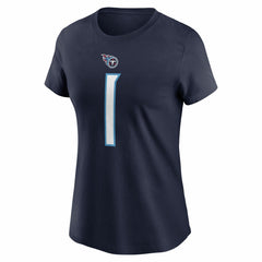 Nike Cameron Ward Tennessee Titans Women's Name & Number T-Shirt Navy