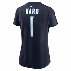 Nike Cameron Ward Tennessee Titans Women's Name & Number T-Shirt Navy
