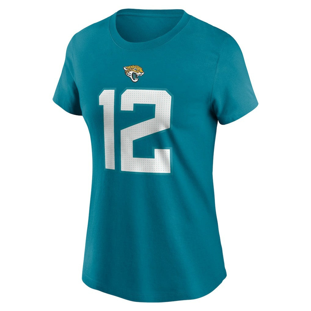 Nike Travis Hunter Jacksonville Jaguars Women's Name & Number T-Shirt Teal