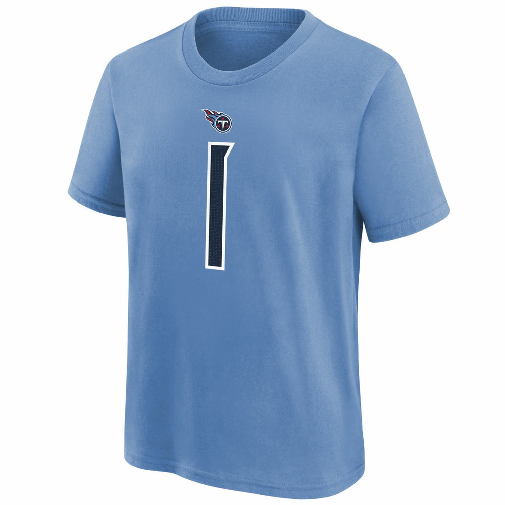 Nike Cam Ward Tennessee Titans Youth 2025 NFL Draft First Round Pick Name & Number T-Shirt Navy