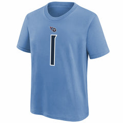 Nike Cam Ward Tennessee Titans Youth 2025 NFL Draft First Round Pick Name & Number T-Shirt Navy