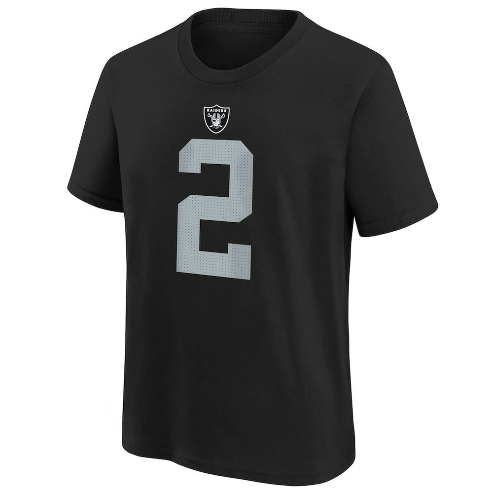 Nike Ashton Jeanty Las Vegas Raiders Youth 2025 NFL Draft First Round Pick Name & Number T-Shirt Black