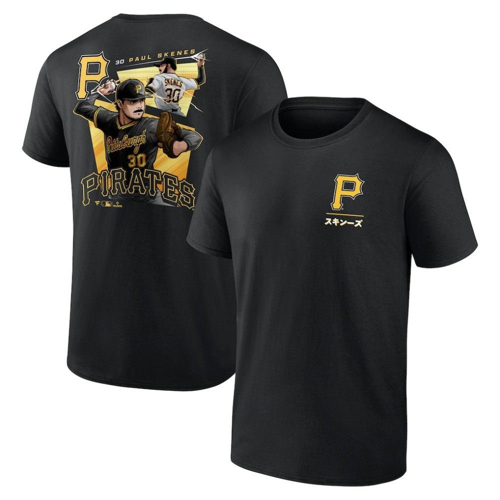 Paul Skenes Pittsburgh Pirates Anime Player T-Shirt - Black - MLB Online