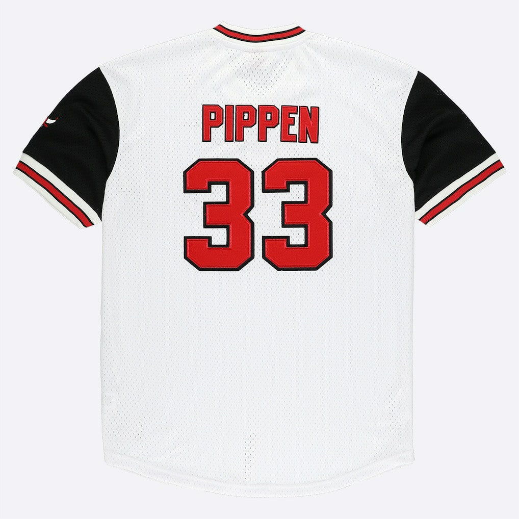 Scottie Pippen Chicago Bulls Player Mesh V-Neck Shirt for sale White | Mitchell & Ness online