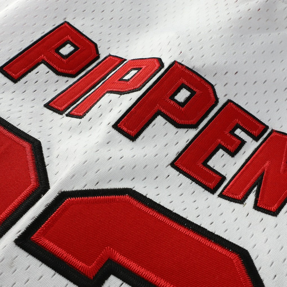 Scottie Pippen Chicago Bulls Player Mesh V-Neck Shirt for sale White | Mitchell & Ness online