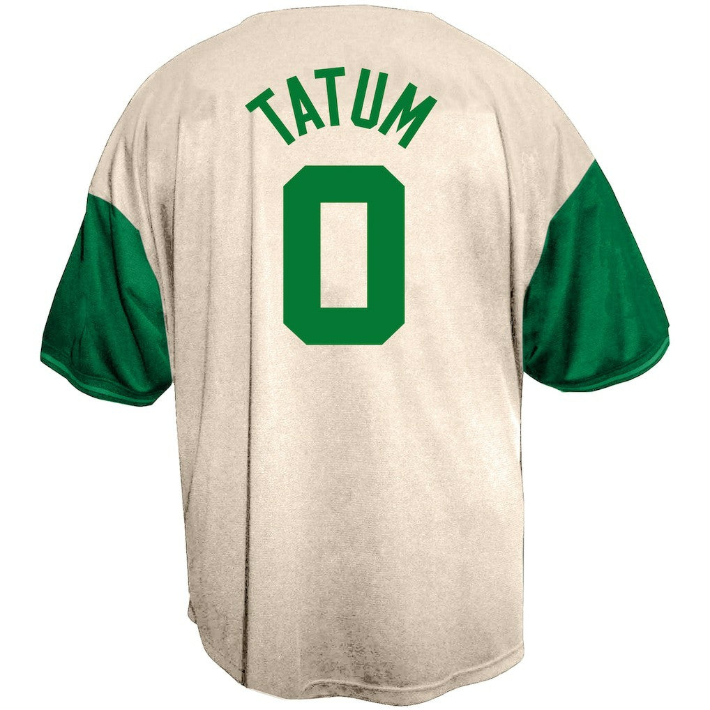 Jayson Tatum Boston Celtics Baseball Jersey Cream | Fanatics
