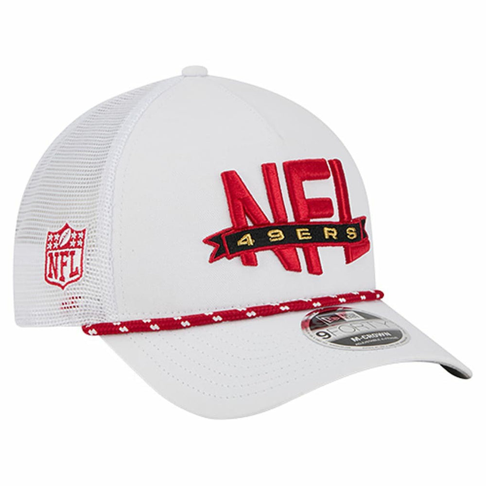 San Francisco 49ers New Era NFL 9FORTY A-Frame M-Crown Adjustable Trucker Hat White