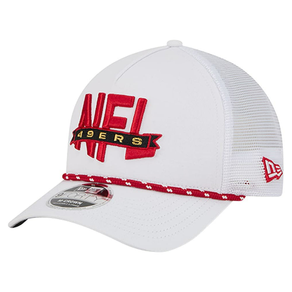San Francisco 49ers New Era NFL 9FORTY A-Frame M-Crown Adjustable Trucker Hat White