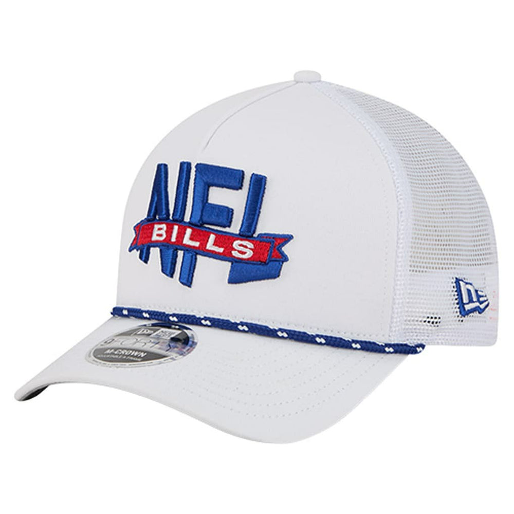 Buffalo Bills New Era NFL 9FORTY A-Frame M-Crown Adjustable Trucker Hat White