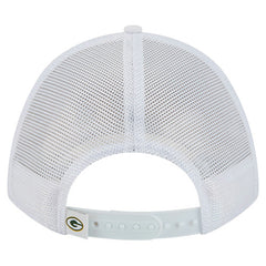 Green Bay Packers New Era NFL 9FORTY A-Frame M-Crown Adjustable Trucker Hat White