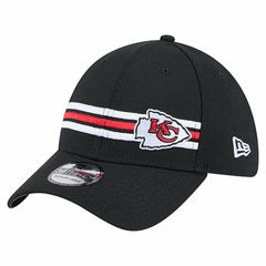Kansas City Chiefs New Era Stripes 39THIRTY Flex Hat Black