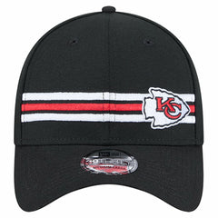 Kansas City Chiefs New Era Stripes 39THIRTY Flex Hat Black