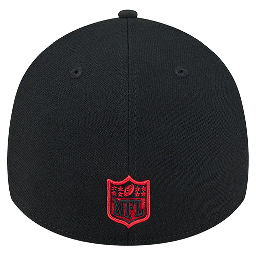Kansas City Chiefs New Era Stripes 39THIRTY Flex Hat Black