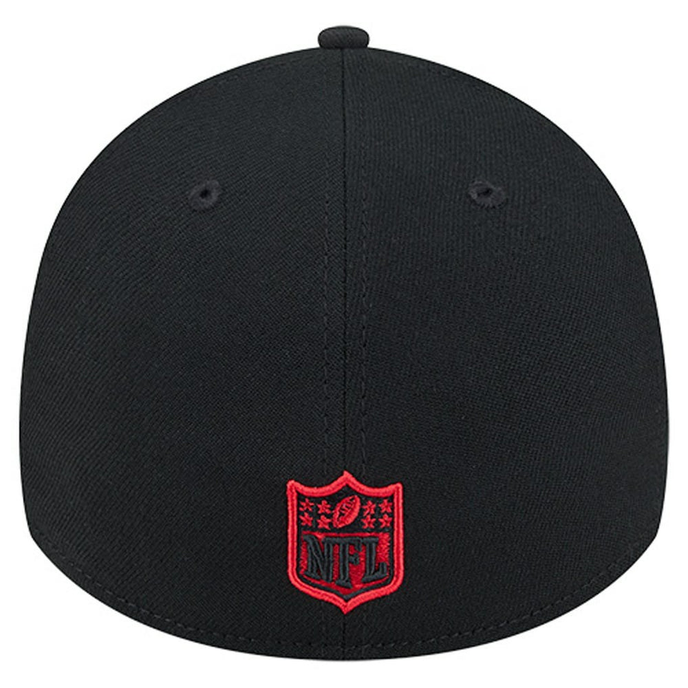 Kansas City Chiefs New Era Stripes 39THIRTY Flex Hat Black