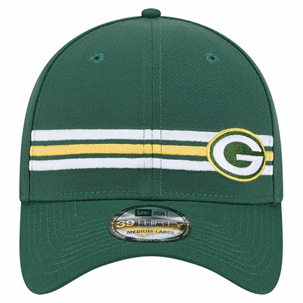Green Bay Packers New Era Stripes 39THIRTY Flex Hat Green