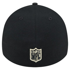 New Orleans Saints New Era Stripes 39THIRTY Flex Hat Black