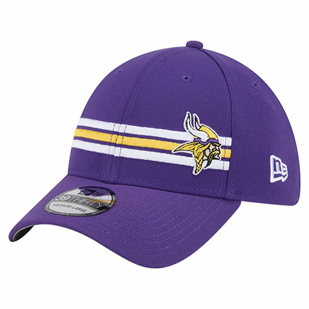 Minnesota Vikings New Era Stripes 39THIRTY Flex Hat Purple