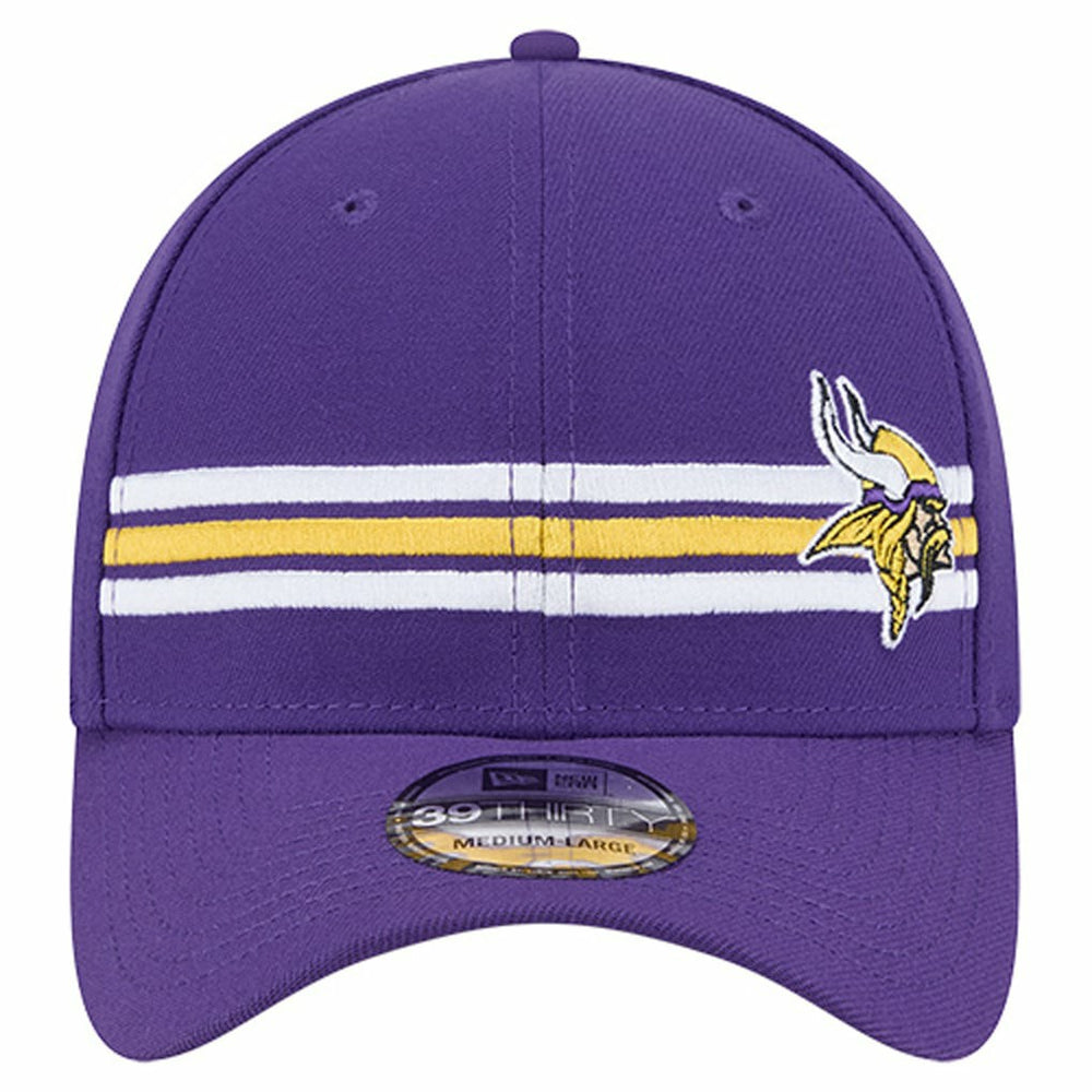 Minnesota Vikings New Era Stripes 39THIRTY Flex Hat Purple