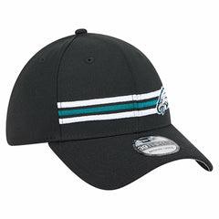 Philadelphia Eagles New Era Stripes 39THIRTY Flex Hat Black