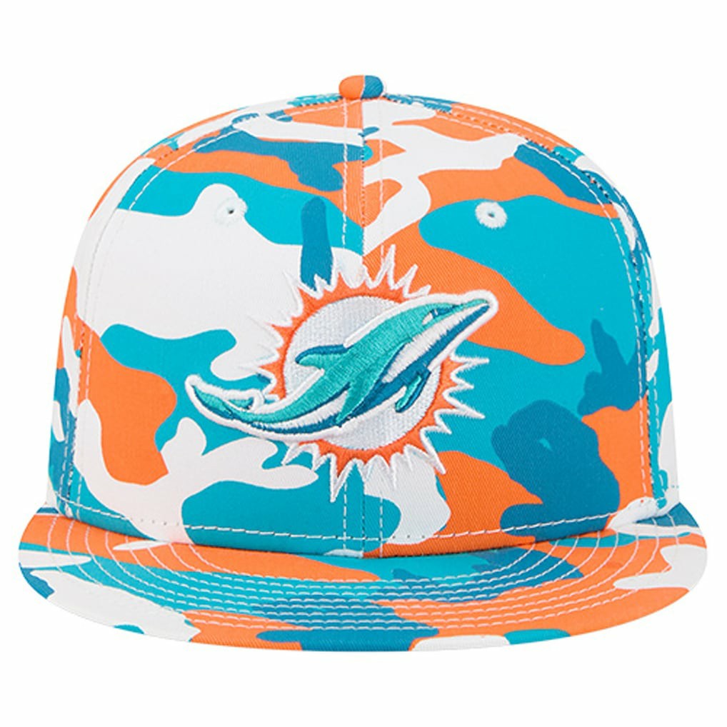 Miami Dolphins New Era 59FIFTY Fitted Hat Orange/Aqua